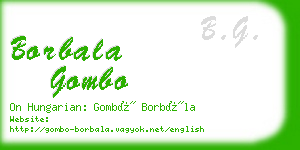 borbala gombo business card